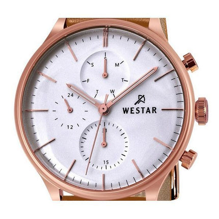 Westar Profile Leather Strap Silver Dial Quartz 50192PPN627 Mens Watch