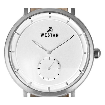 Westar Profile Leather Strap Silver Dial Quartz 50246STN107 Mens Watch