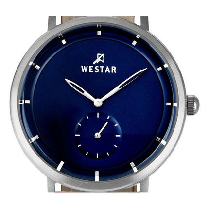 Westar Profile Leather Strap Blue Dial Quartz 50246STN184 Mens Watch