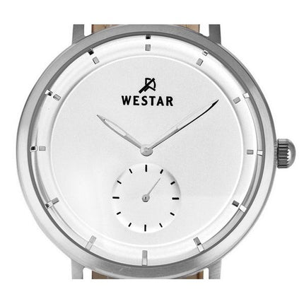 Westar Profile Leather Strap Silver Dial Quartz 50246STN187 Mens Watch