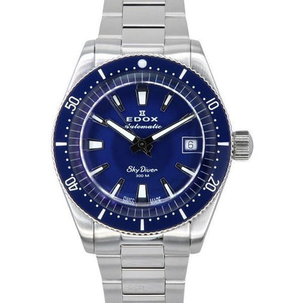 Edox Skydiver 38 Date Limited Edition Blue Dial Automatic Diver's 801313BUMBUIN 300M Swiss Made Men's Watch