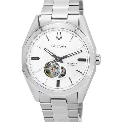 Bulova Surveyor Expansion Open Heart Silver Dial Automatic 96A274 Men's Watch