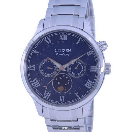 Citizen Moon Phase Blue Dial Stainless Steel Eco-Drive AP1050-81L Mens Watch