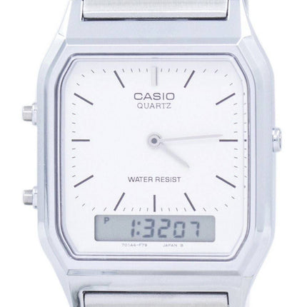 Casio Vintage Dual Time Alarm Quartz Analog Digital AQ-230A-7DMQ AQ230A-7DMQ Unisex Watch