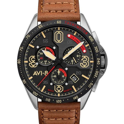 AVI-8 P-51 Mustang Blakeslee Chronograph Bronze Oak Quartz AV-4077-02 Mens Watch