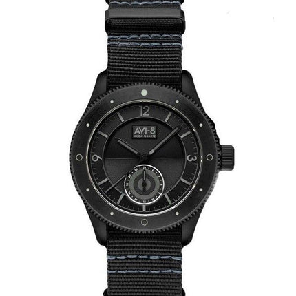 AVI-8 Flyboy Airmaster Sector Meca-Quartz Jet Black Nylon Strap Black Dial AV-4112-05 Men's Watch