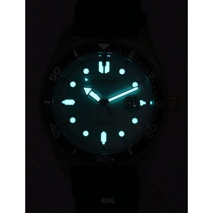 Citizen Eco-Drive Rubber Strap Turquoise Dial AW1760-14X 100M Men's Watch