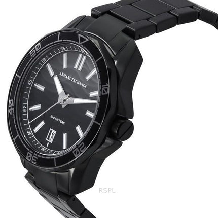 Armani Exchange Black Stainless Steel Grey Dial Quartz AX1952 100M Men's Watch