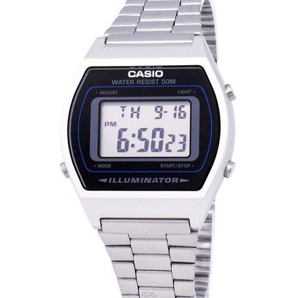 Casio Digital Quartz Stainless Steel Illuminator B640WD-1AVDF B640WD-1AV Mens Watch