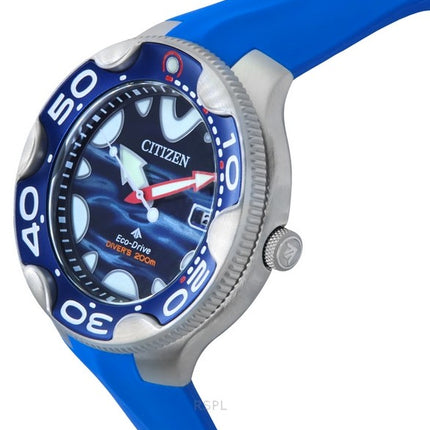 Citizen Promaster PU Strap Blue Dial Eco-Drive Diver's BN0238-02L 200M Men's Watch