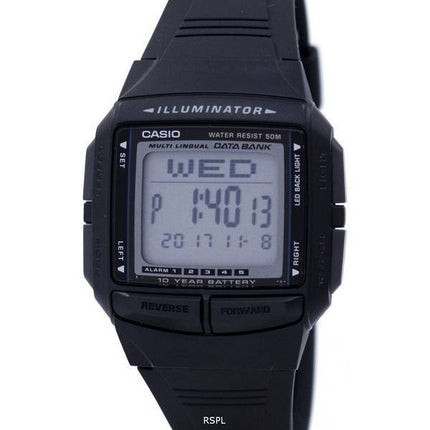 Casio Illuminator Multi-lingual Databank Dual Time Digital DB-36-1AV Men's Watch