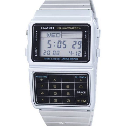 Casio Digital Stainless Steel Data Bank Multi-Lingual DBC-611-1DF DBC-611-1 Mens Watch