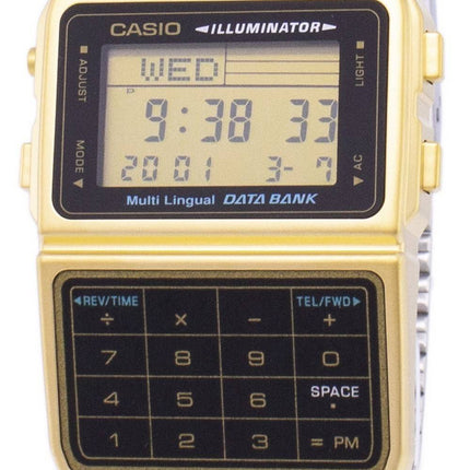 Casio Digital Stainless Steel Data Bank Multi-Lingual DBC-611G-1DF DBC-611G-1 Mens Watch