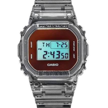 Casio G-Shock Digital Grey Translucent Resin Strap Quartz DW-5600TLS-8 200M Men's Watch