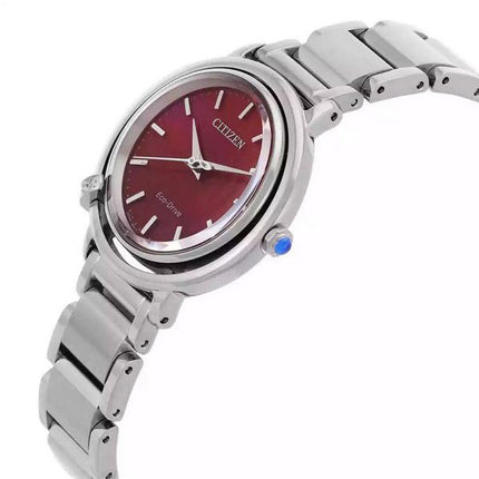 Citizen L Eco-Drive Stainless Steel Red Dial EM1090-78X Women's Watch