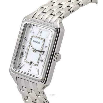 Fossil Raquel Stainless Steel White Mother Of Pearl Dial Quartz ES5306 Women's Watch