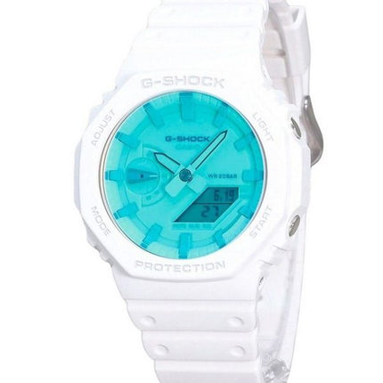 Casio G-Shock Analog Digital White Resin Strap Multicolor Dial Quartz GA-2100TL-7A 200M Men's Watch