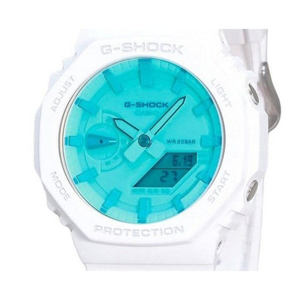 Casio G-Shock Analog Digital White Resin Strap Multicolor Dial Quartz GA-2100TL-7A 200M Men's Watch