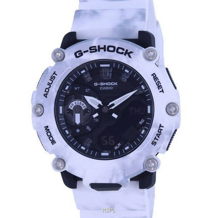 Casio G-Shock Grunge Snow Camouflage Analog Digital Quartz GA-2200GC-7A GA2200GC-7 200M Mens Watch