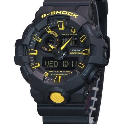 Casio G-Shock Caution Yellow Analog Digital Resin Strap Black Dial Quartz GA-700CY-1A 200M Mens Watch