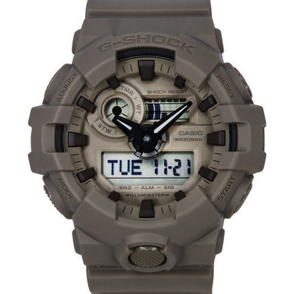 Casio G-Shock Natural Color Series Analog Digital Resin Strap Grey Dial Quartz GA-700NC-5A 200M Men's Watch