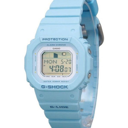 Casio G-Shock G-Lide Digital Light Blue Bio Based Resin Strap Quartz GLX-S5600-2 200M Womens Watch