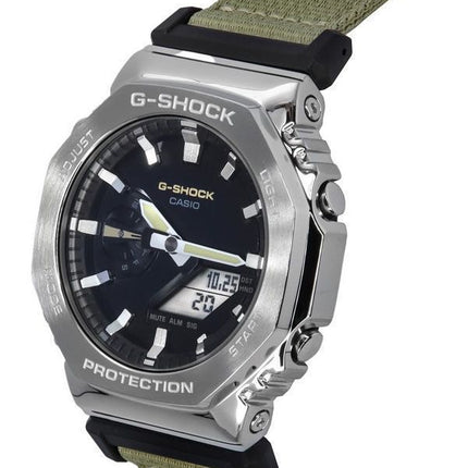 Casio G-Shock Utility Metal Collection Analog Digital Cloth Strap Black Dial Quartz GM-2100C-5A 200M Mens Watch