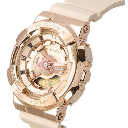 Casio G-Shock Analog Digital Resin Strap Rose Gold Tone Quartz GM-S110PG-4A 200 Women's Watch