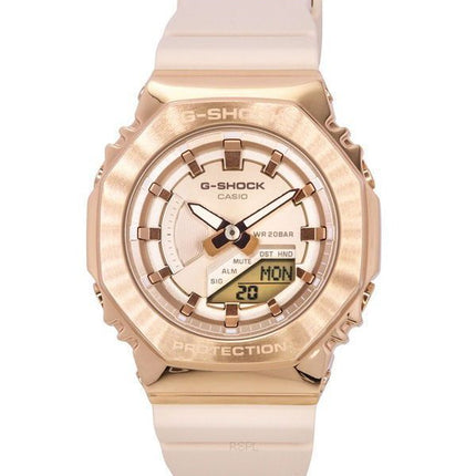 Casio G-Shock Analog Digital Resin Strap Rose Gold Tone Dial Quartz GM-S2100PG-4A 200M Women's Watch