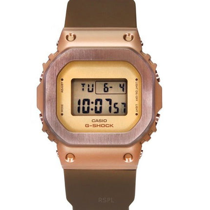 Casio G-Shock Digital Brown Ion Plated Bezel Bio-Based Resin Band Quartz GM-S5600UBR-5 200M Women's Watch