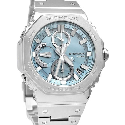 Casio G-Shock Full Metal Analog Chronograph Smartphone Link Ice Blue Dial Tough Solar GMC-B2100AD-2A 200M Men's Watch