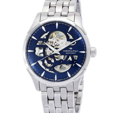 Hamilton Jazzmaster Skeleton Stainless Steel Blue Dial Automatic H42535141 Men's Watch