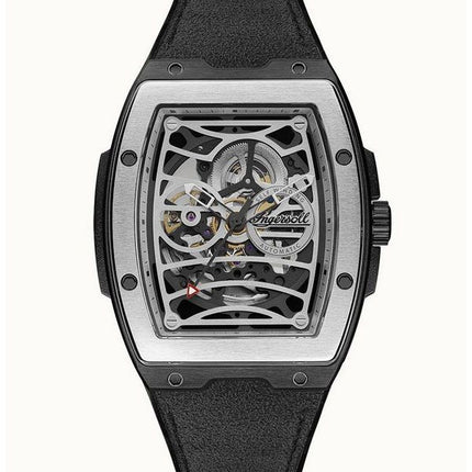 Ingersoll The Challenger Polyurethane Strap Silver Skeleton Dial I12306 Mens Watch