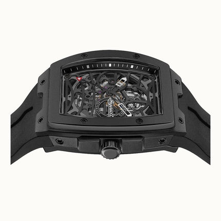 Ingersoll The Rim Polyurethane Strap Black Skeleton Dial Automatic I16201 Men's Watch