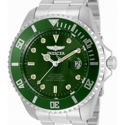 Invicta Pro Diver Green Dial Stainless Steel Automatic 35719 200M Mens Watch