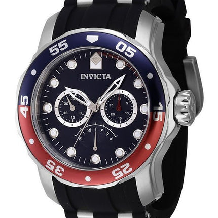 Invicta Pro Diver Retrograde GMT Pepsi Bezel Blue Dial Quartz 46968 100M Men's Watch