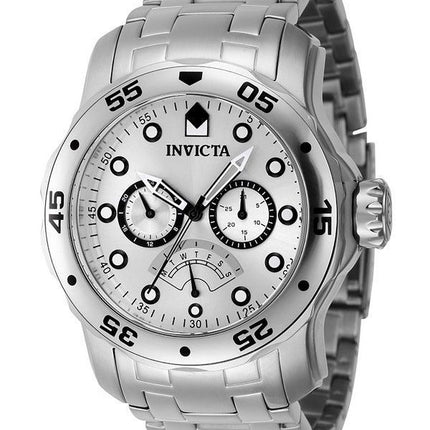 Invicta Pro Diver Retrograde GMT Silver Dial Quartz Diver's 46994 200M Men's Watch