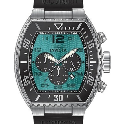 Invicta Pro Diver Chronograph Silicone Strap Turquoise Dial Quartz 47285 100M Men's Watch