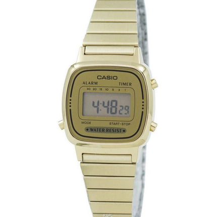 Casio Digital Stainless Steel Alarm Timer LA670WGA-9DF LA670WGA-9 Womens Watch