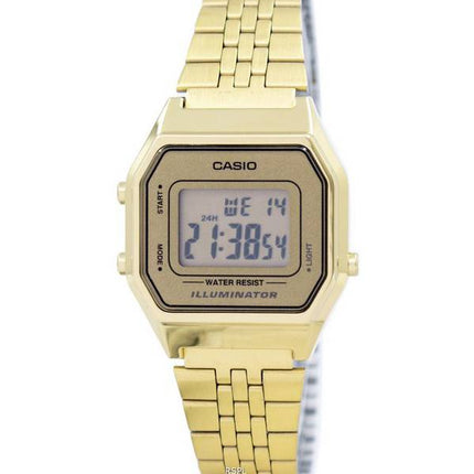 Casio Digital Quartz Stainless Steel Illuminator LA680WGA-9DF LA680WGA-9 Womens Watch