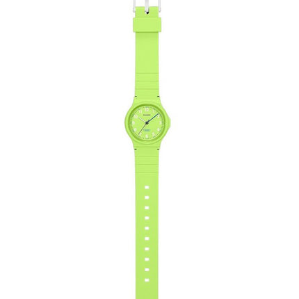 Casio Pop Analog Lime Green Bio Based Resin Strap Lime Green Dial Quartz LQ-24B-3B Women's Watch