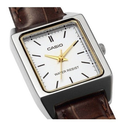 Casio Standard Analog Leather Strap White Dial Quartz LTP-V007L-7E2 Womens Watch