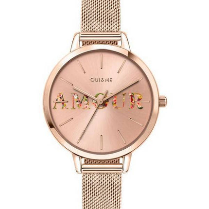 Oui & Me Fleurette Rose Gold Tone Stainless Steel Quartz ME010043 Women's Watch