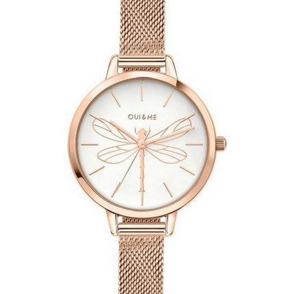 Oui & Me Petite Amourette White Dial Rose Gold Tone Stainless Steel Quartz ME010046 Women's Watch