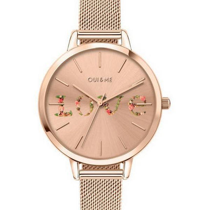 Oui & Me Grande Fleurette Rose Gold Tone Stainless Steel Quartz ME010112 Women's Watch