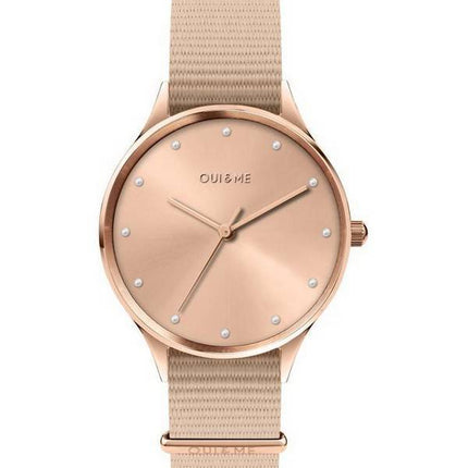 Oui  Me Petite Bichette Rose Gold Sunray Dial Nylon Strap Quartz ME010201 Womens Watch