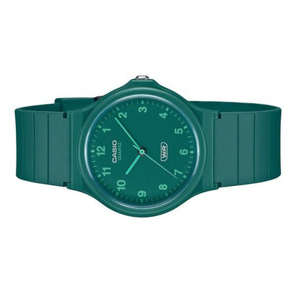 Casio POP Analog Bio Based Resin Strap Green Dial Quartz MQ-24B-3B Unisex Watch