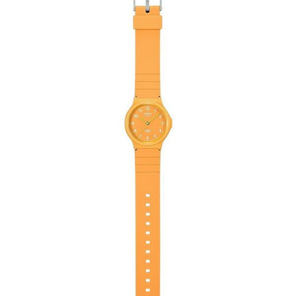 Casio POP Analog Bio Based Resin Strap Orange Dial Quartz MQ-24B-9B Unisex Watch