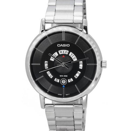 Casio Standard Analog Stainless Steel Black Dial Quartz MTP-B135D-1A MTPB135D-1 Men's Watch