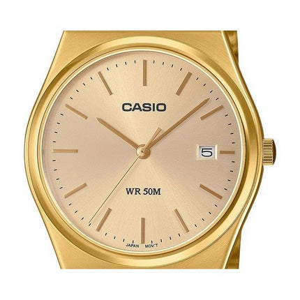 Casio Standard Analog Gold Tone Stainless Steel Gold Dial Quartz MTP-B145G-9AV Unisex Watch